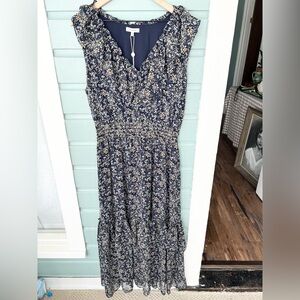 Max studio NWT blue floral peasant dress cottagecore summer size XL